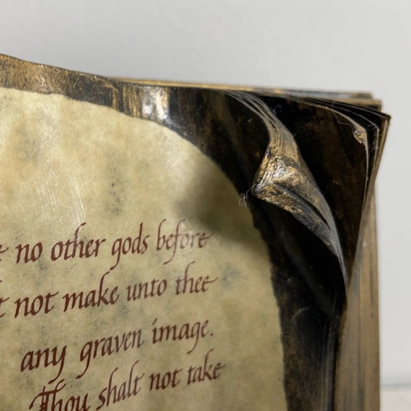 Decorative Ten Commandments Book with Lamp Design - Picture 6 of 14